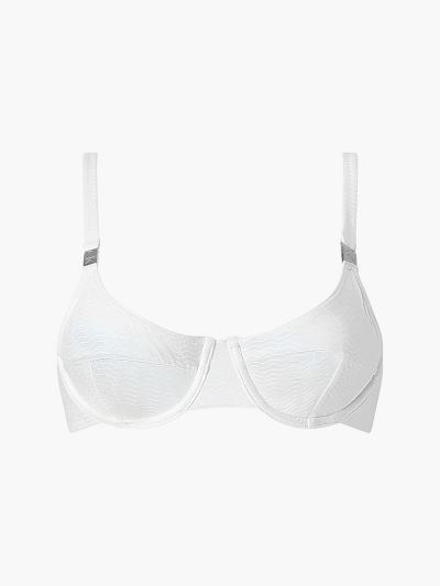 Calvin Klein Fürdőruha HU977289 | Calvin Klein Core Textured Balconette Női Bikini Felső Fehér